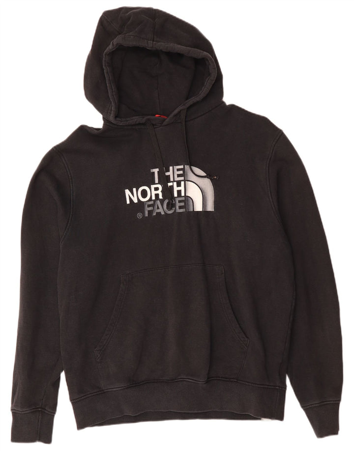 Suéter com capuz gráfico masculino The North Face grande algodão preto
