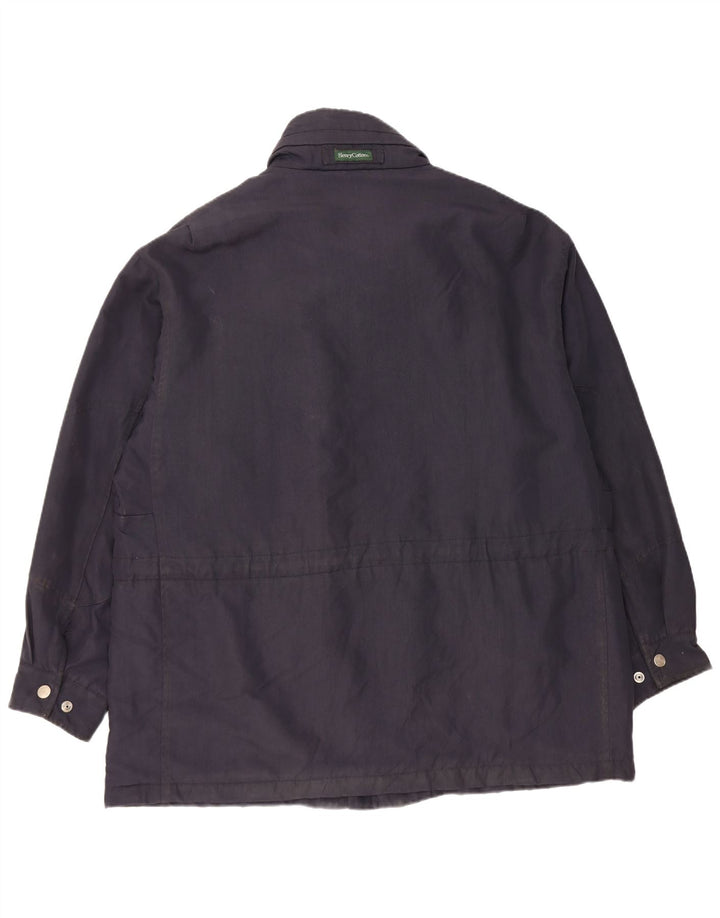 Jaqueta utilitária masculina Henry Cottons IT 52 XL azul marinho nylon