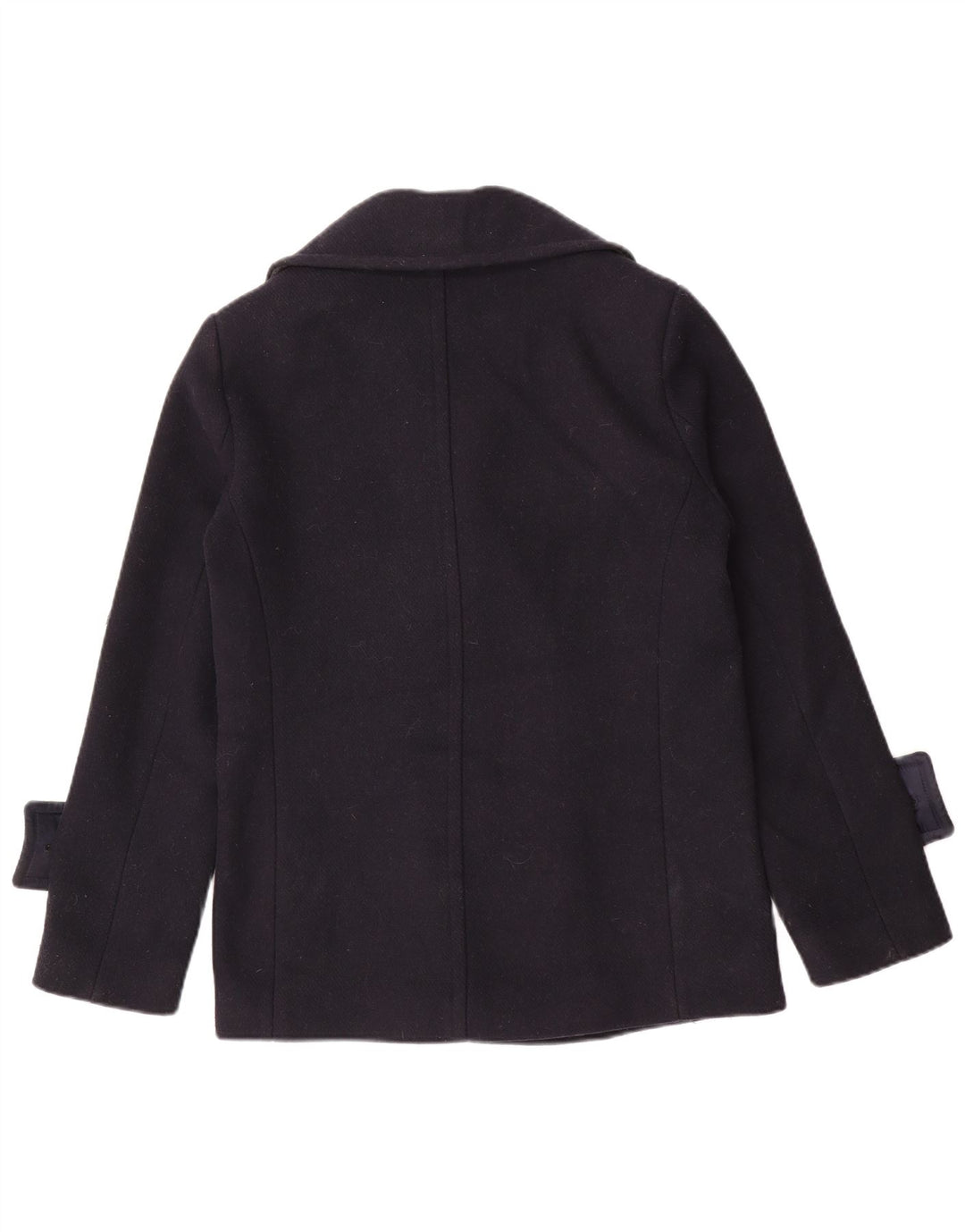 Casaco feminino oversized Pea da Marks & Spencer Reino Unido 8 pequeno poliéster azul marinho