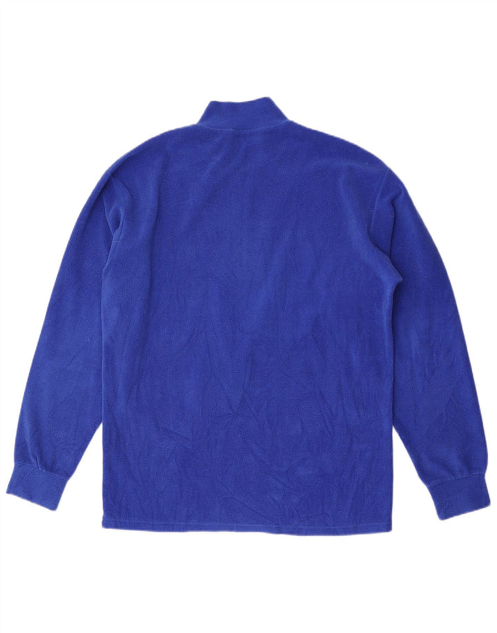 Fila Mens Zip Neck Fleece Jumper IT 40 Poliéster Azul Médio