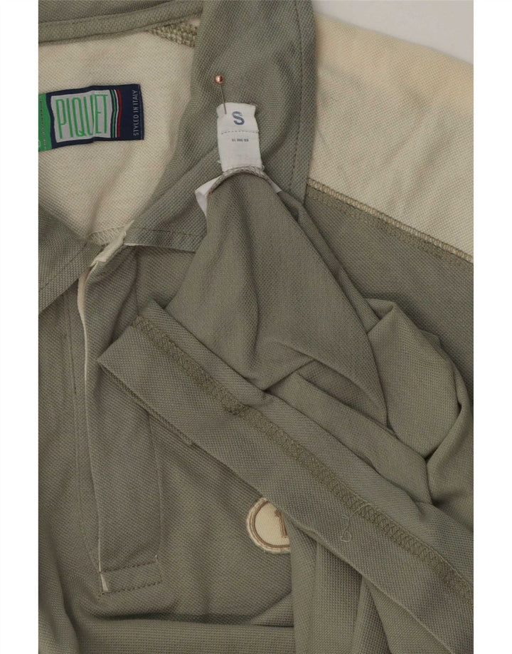 Camisa pólo masculina Sergio Tacchini pequena verde colorblock