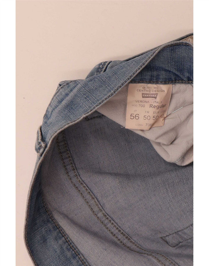 Carrera Mens Straight Jeans W40 L34 Azul Algodão