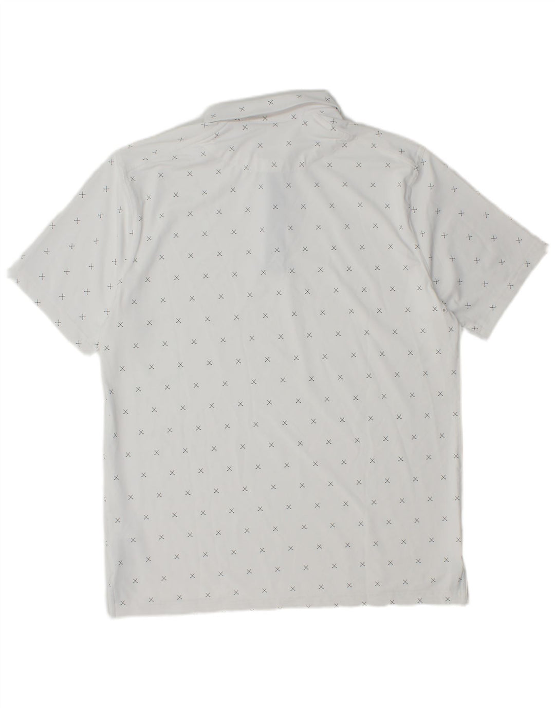 Camisa polo masculina Nike Dri Fit média branca geométrica poliéster