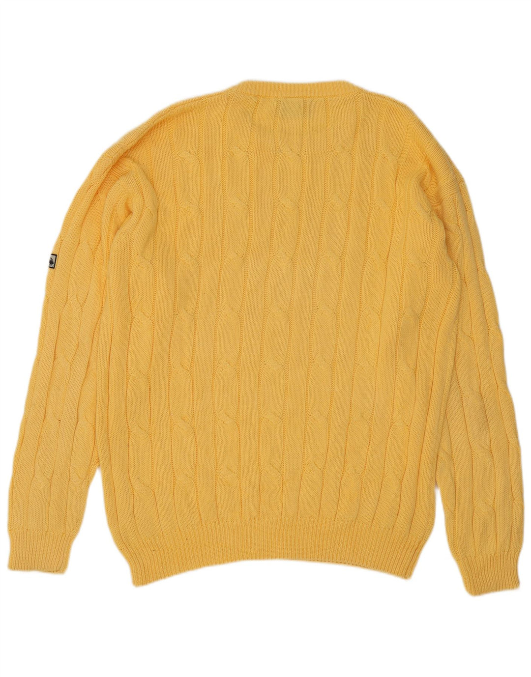Suéter masculino Navigare com gola redonda e algodão amarelo médio