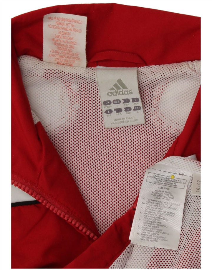 Jaqueta Adidas Meninos Treino Top 13-14 Anos Vermelho Colorblock Poliéster