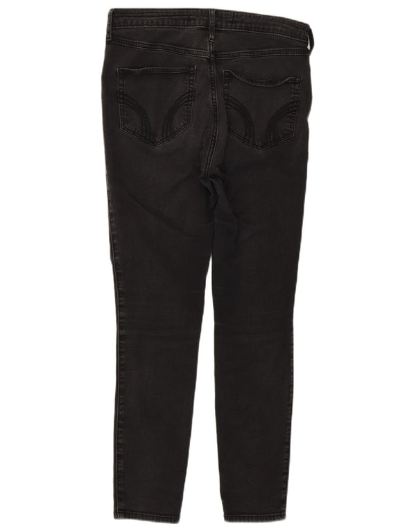 HOLLISTER Legging feminina cintura alta jeans US 7 médio W28 L27 algodão preto