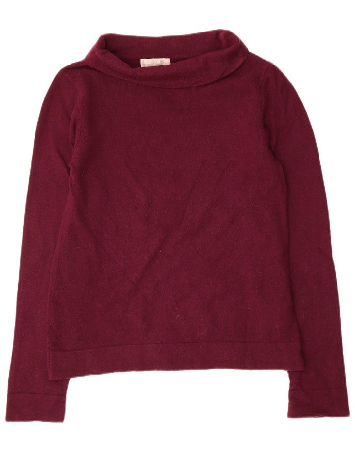 Suéter feminino Hobbs com gola redonda e lã roxa pequena Reino Unido 10