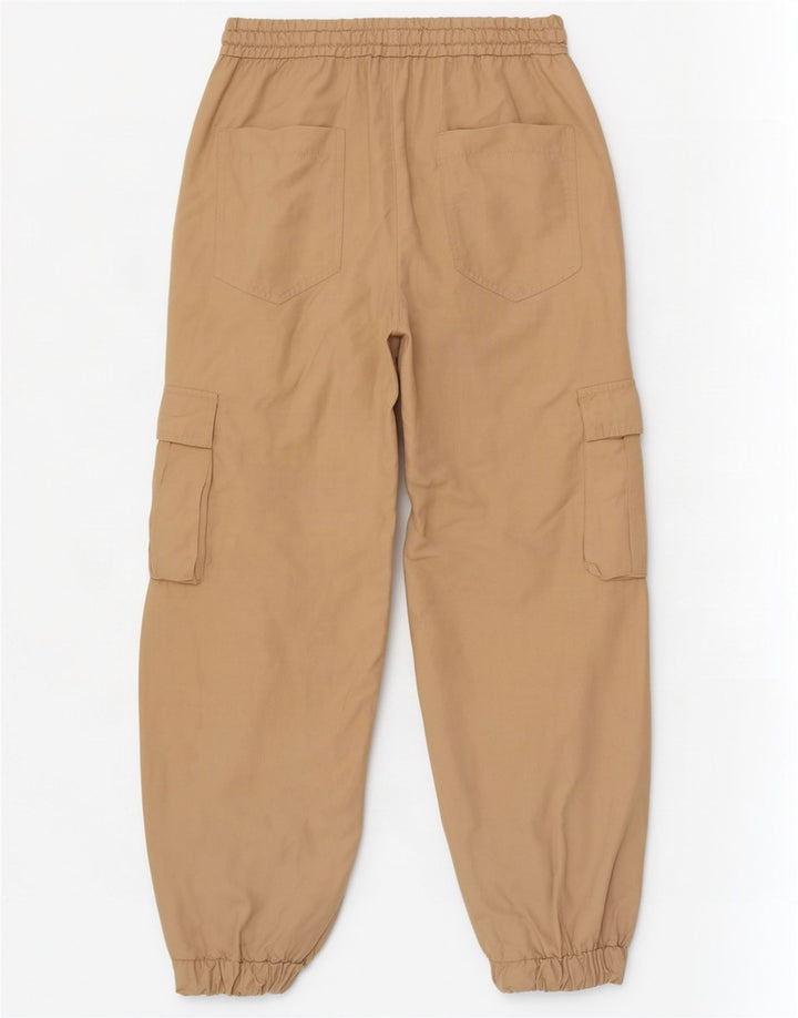 Zara Calça jogger feminina cargo média W28 L27 bege viscose