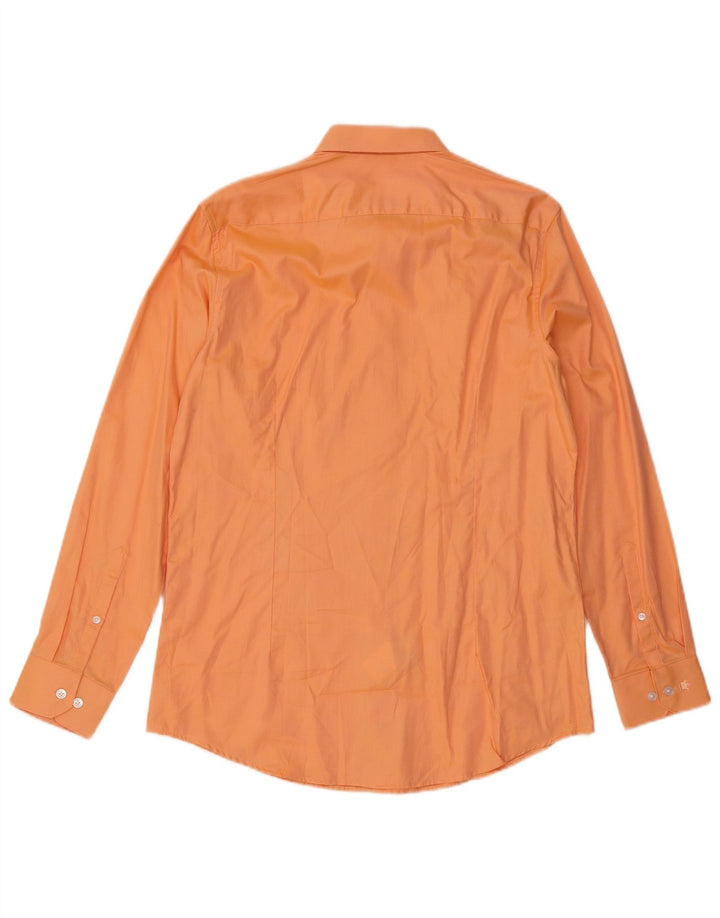 Camisa masculina Louis Philippe tamanho 40 algodão laranja médio