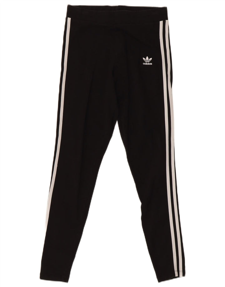 Leggings Adidas Femininas UK 10 Pequenas Pretas