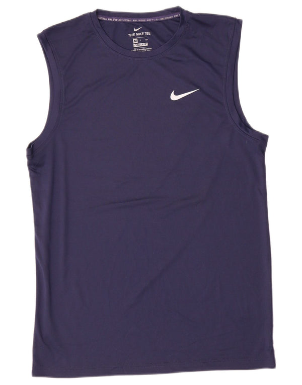 Nike Mens Dri Fit Vest Top Médio Azul Marinho Poliéster