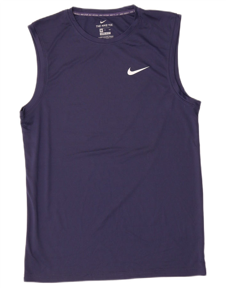 Nike Mens Dri Fit Vest Top Médio Azul Marinho Poliéster