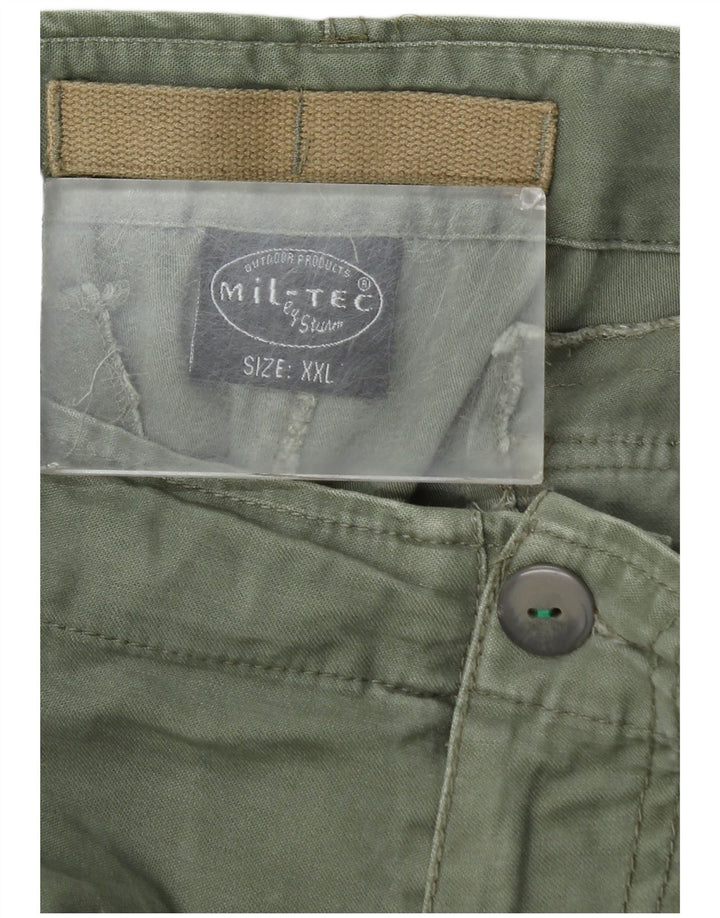 Shorts cargo masculino Mil-Tec 2XL W42 algodão verde