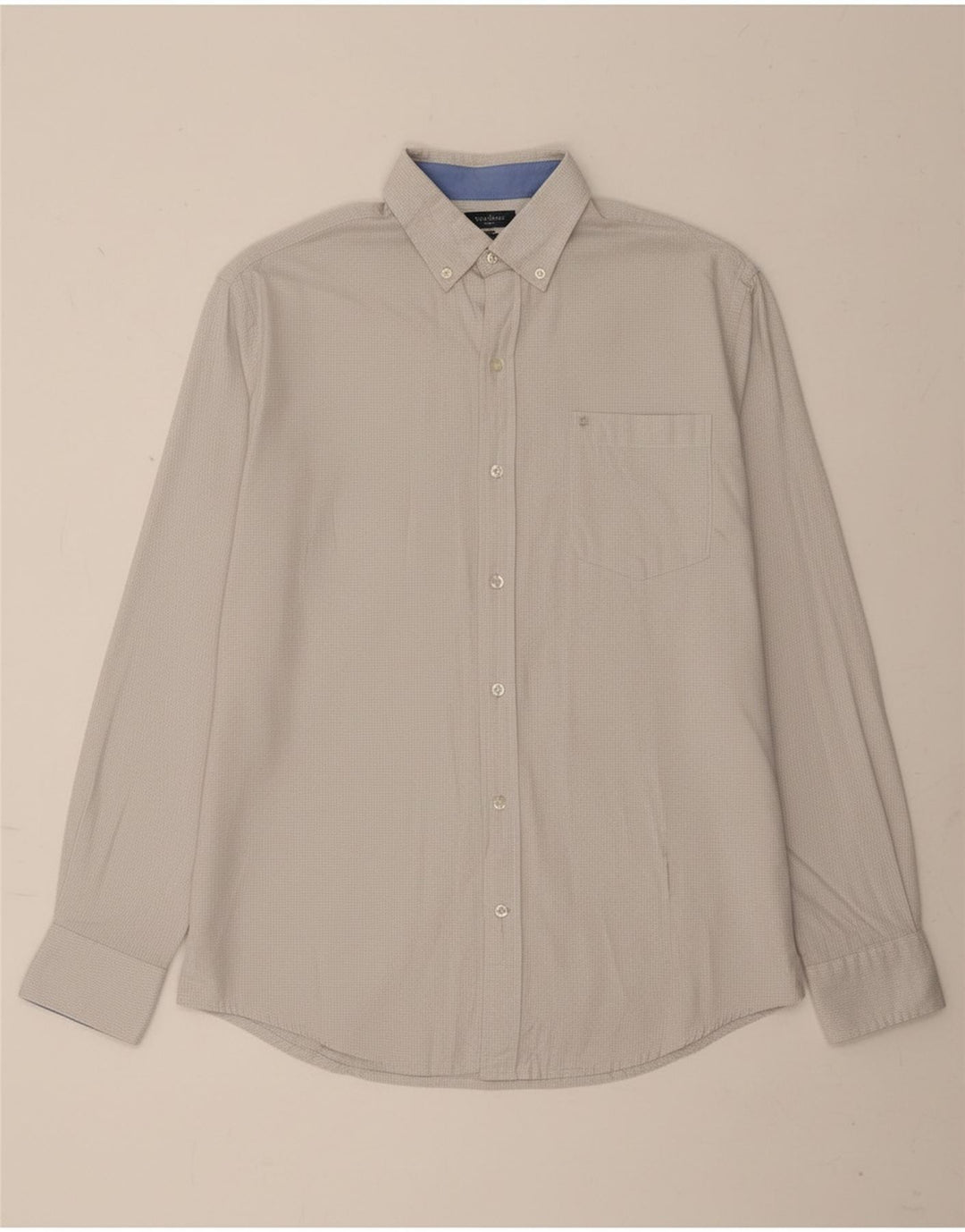 Camisa masculina IZOD algodão guingão cinza médio