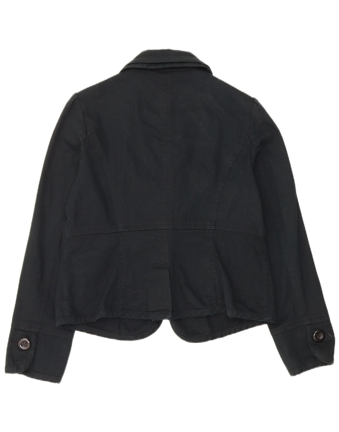 Jaqueta blazer feminina Monsoon com 1 botão Reino Unido 16 grande algodão azul marinho
