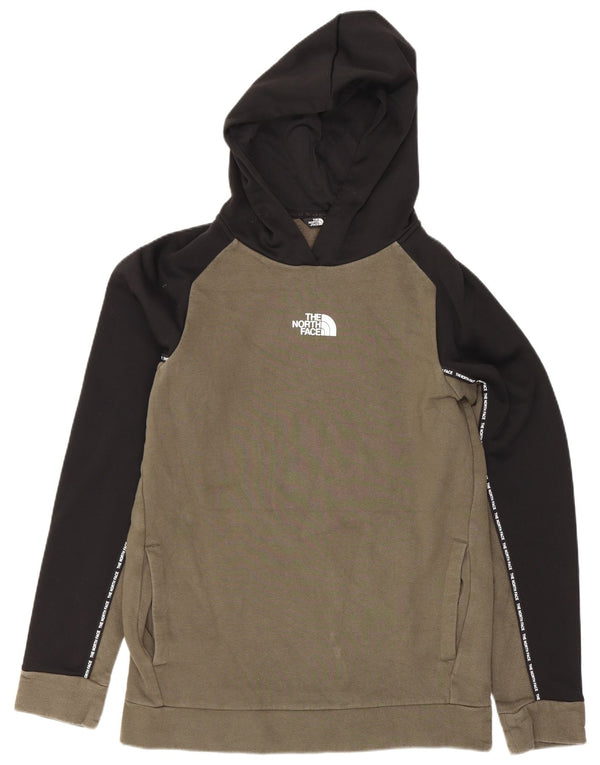 Suéter com capuz The North Face Boys 14-15 anos XL cáqui colorblock algodão