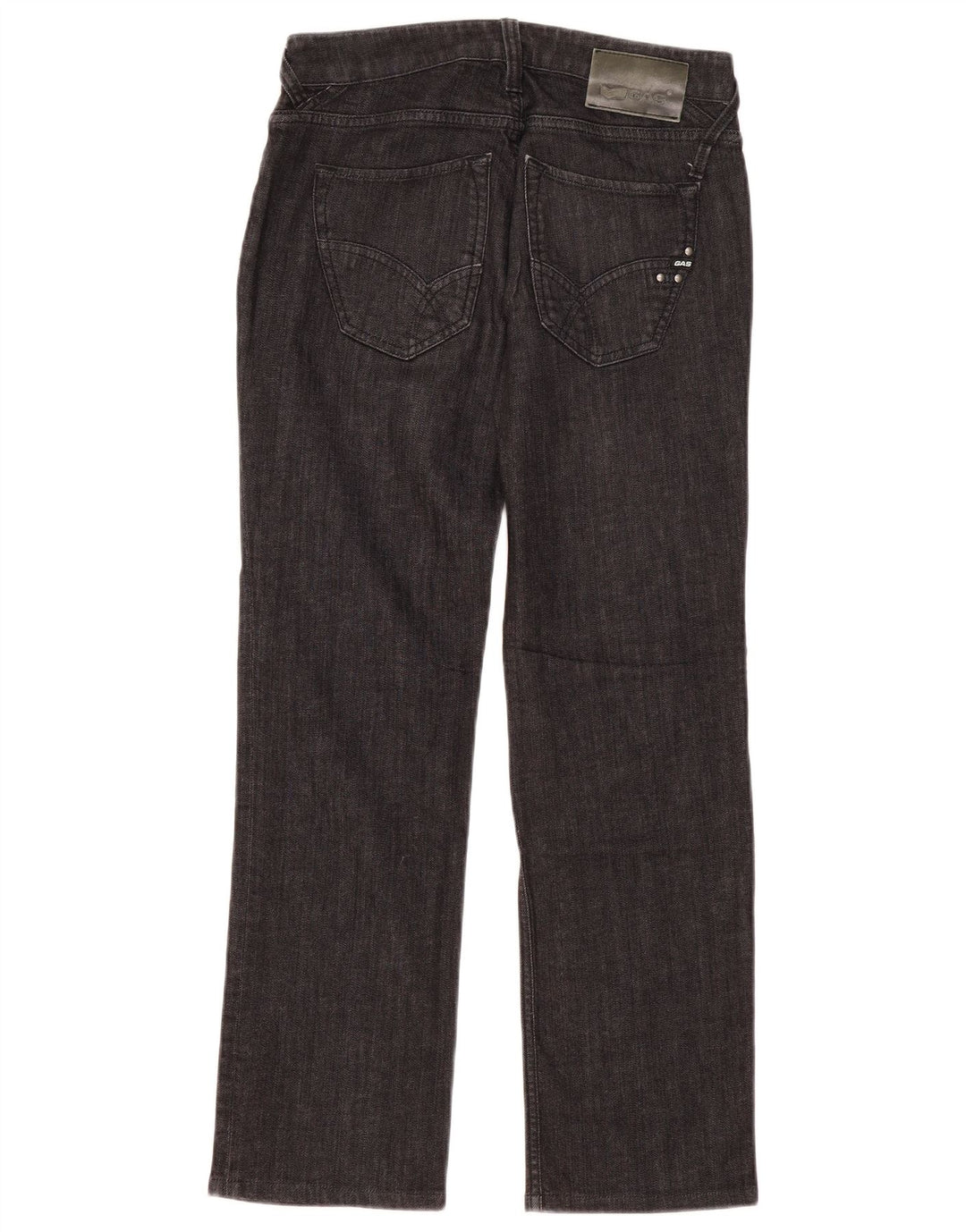 Calça jeans reta feminina Gas W30 L30 algodão cinza