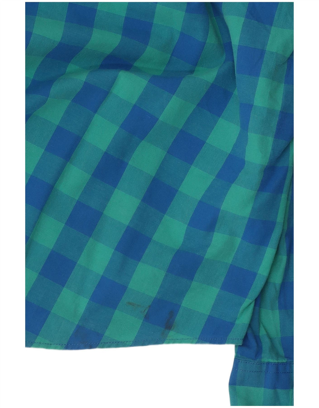 Camisa masculina J. Crew sob medida slim fit algodão xadrez azul médio