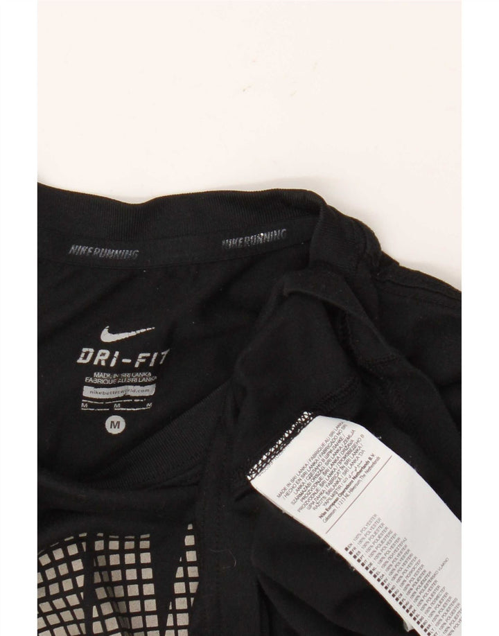 Camiseta Nike Masculina Dri Fit Graphic Top Médio Preto Poliéster