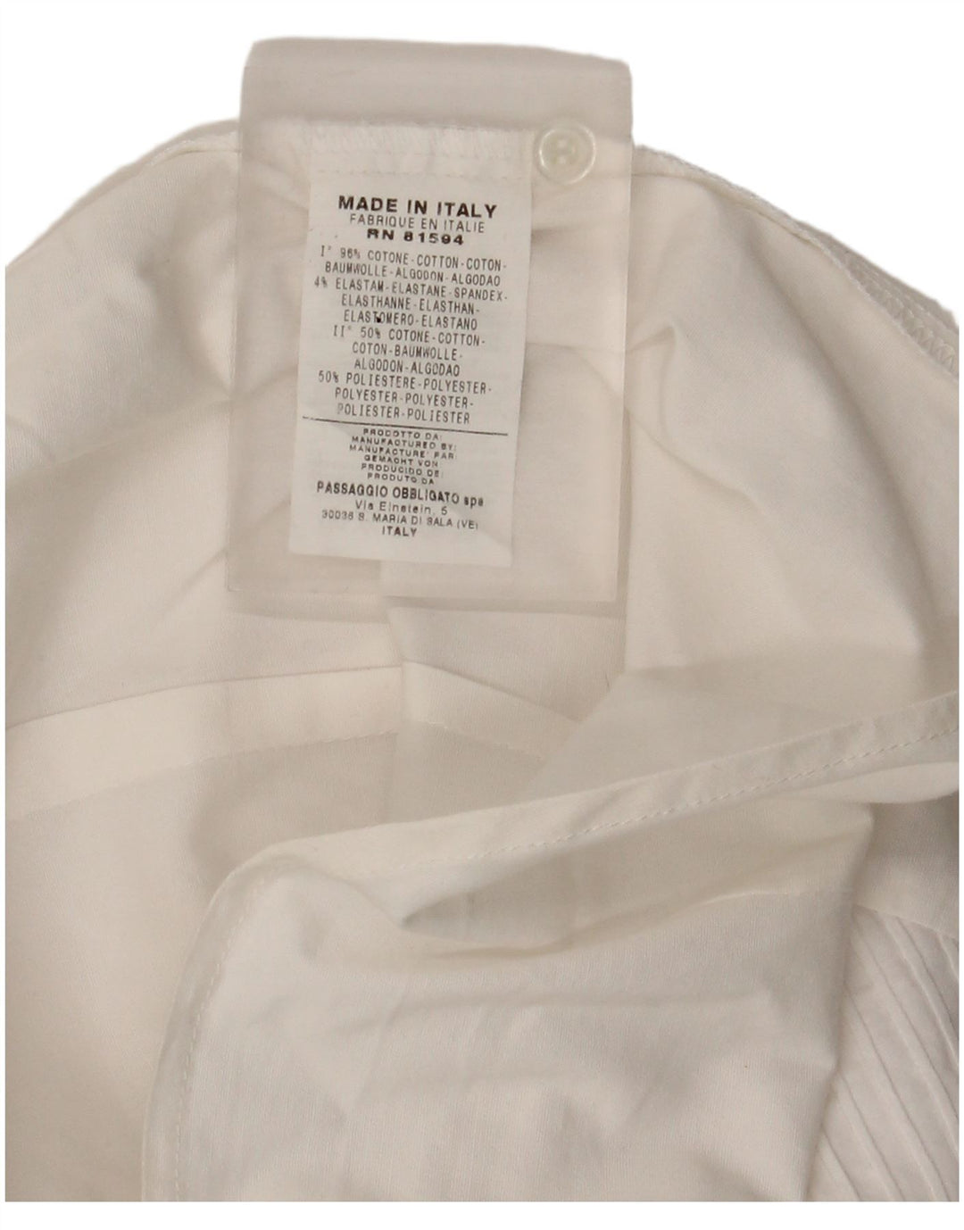 Camisa feminina vintage UK 14 algodão branco médio
