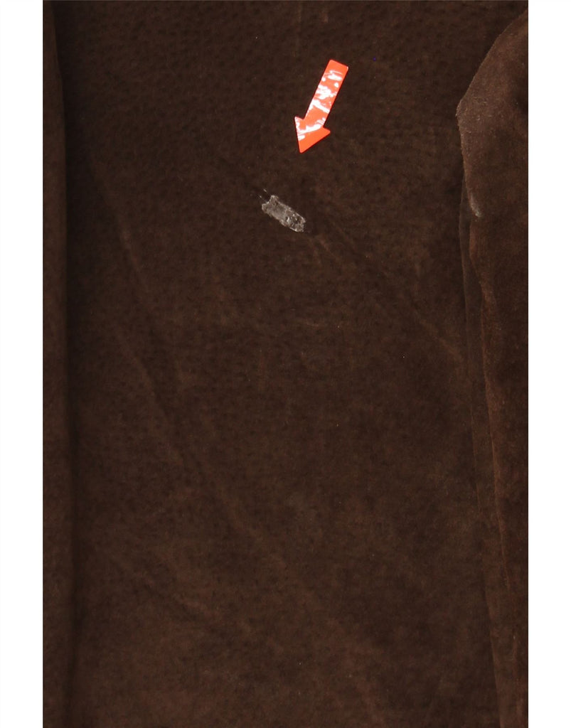 VERO MODA Womens Tapered Suede Trousers Medium W28 L30 Brown Suede Vintage Vero Moda and Second-Hand Vero Moda from Messina Hembry 