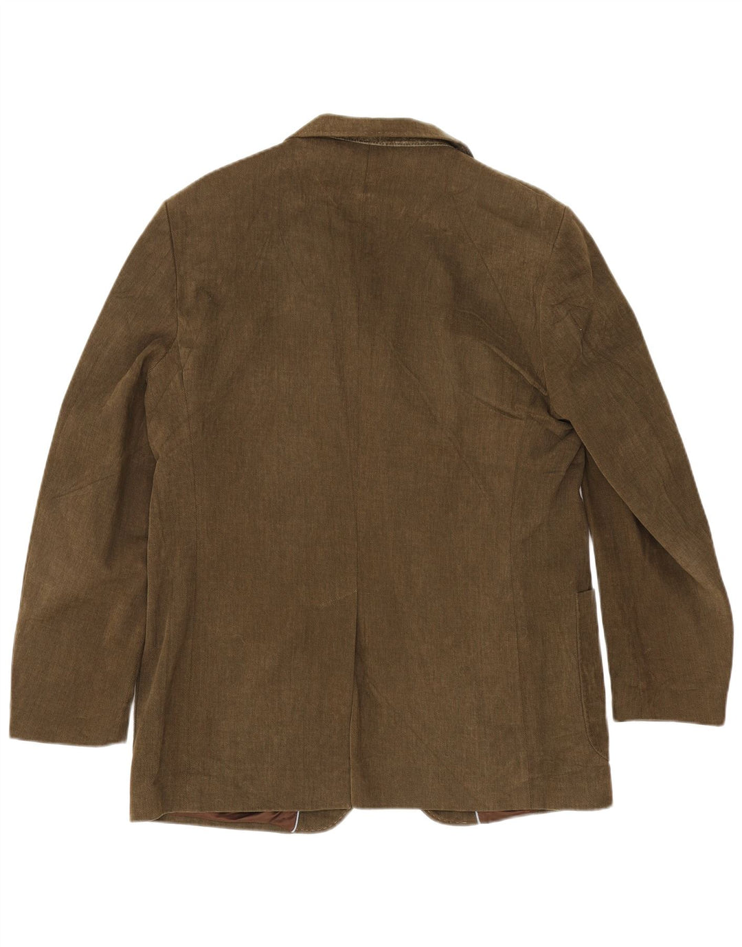 Jaqueta blazer masculina de 3 botões Henry Cottons IT 54 2XL algodão cáqui