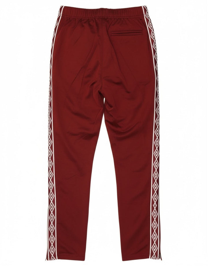 Umbro Mens Graphic Tracksuit Calças Pequenas Borgonha Poliéster
