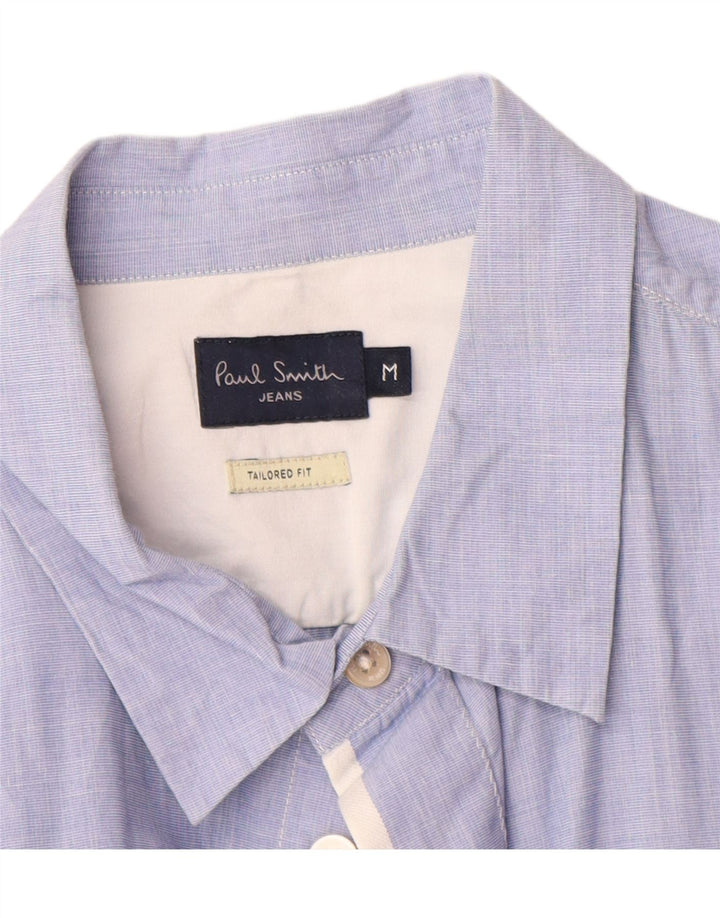Camisa masculina Paul Smith sob medida de algodão azul médio