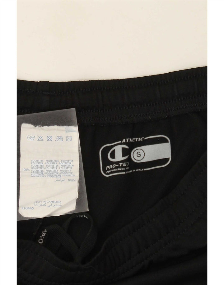 Shorts esportivos masculinos Champion pequeno poliéster preto