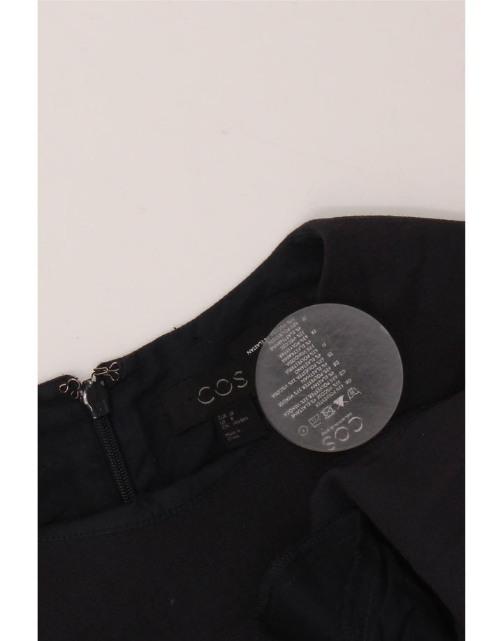 Vestido feminino Cos manga comprida evasê UE 38 médio azul marinho poliéster