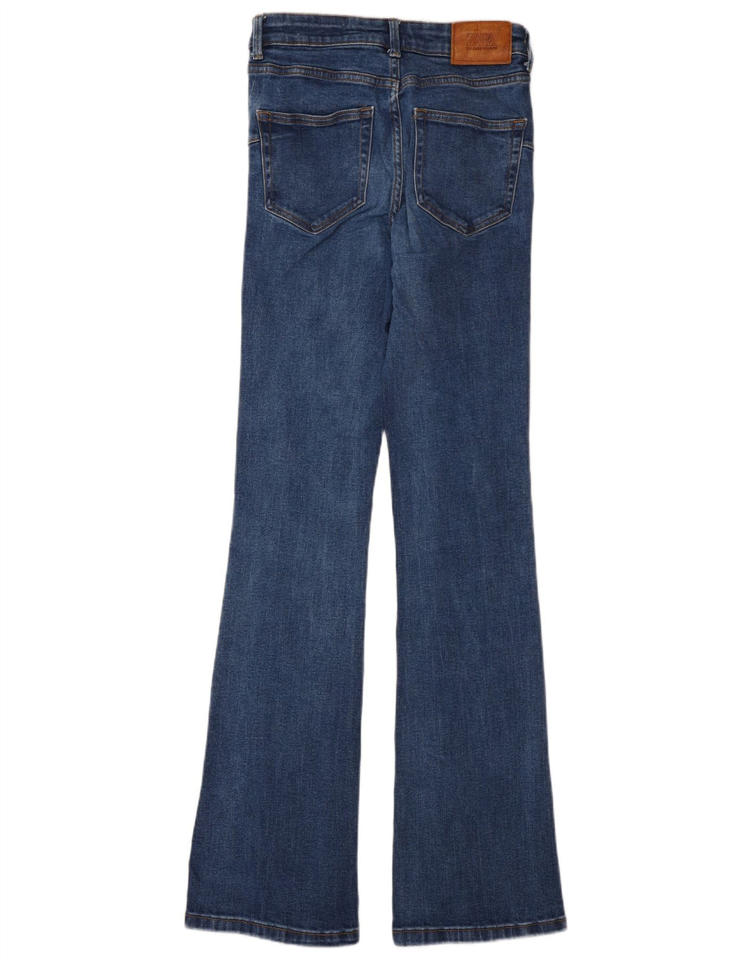 Zara Jeans feminino queimado EU 34 2XS W24 L32 azul algodão