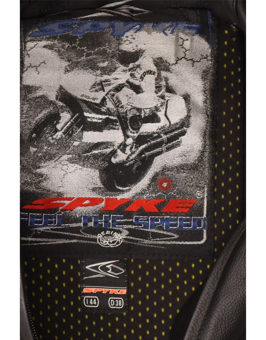 Macacão feminino de couro Spyke IT 44 motocicleta de couro preto médio