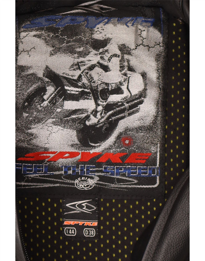 Macacão feminino de couro Spyke IT 44 motocicleta de couro preto médio