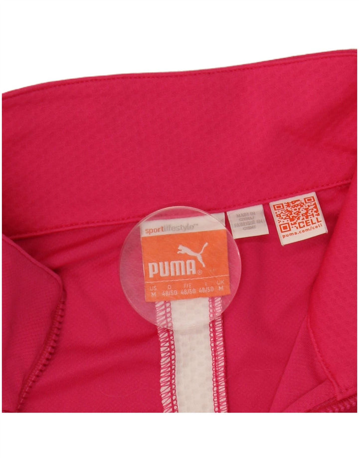 Top de treino feminino Puma com zíper e gola grande, Reino Unido 14 Médio Rosa