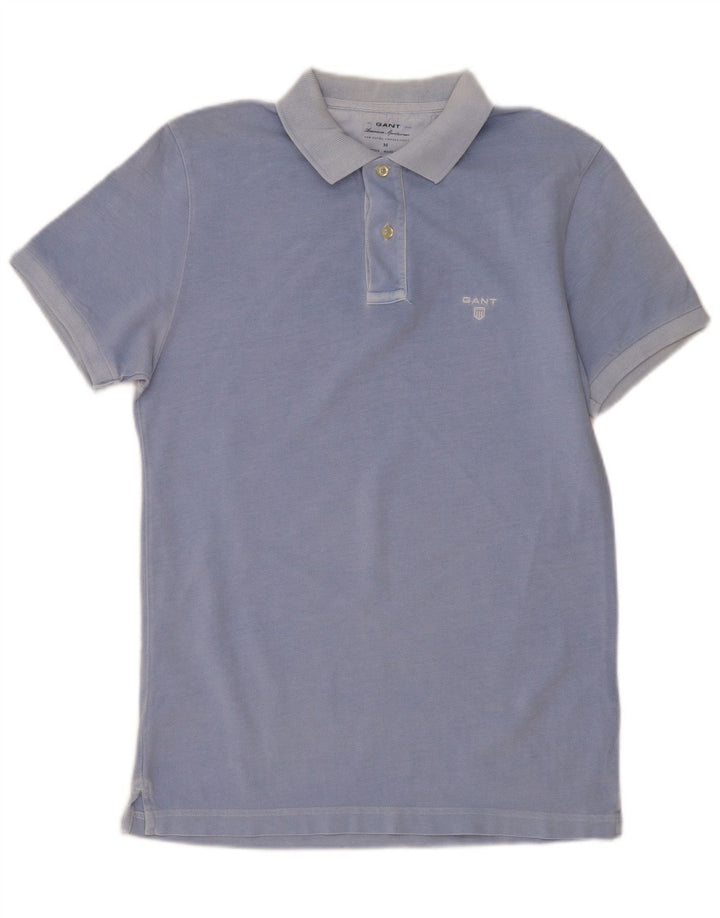 Camisa polo masculina GANT de algodão azul médio