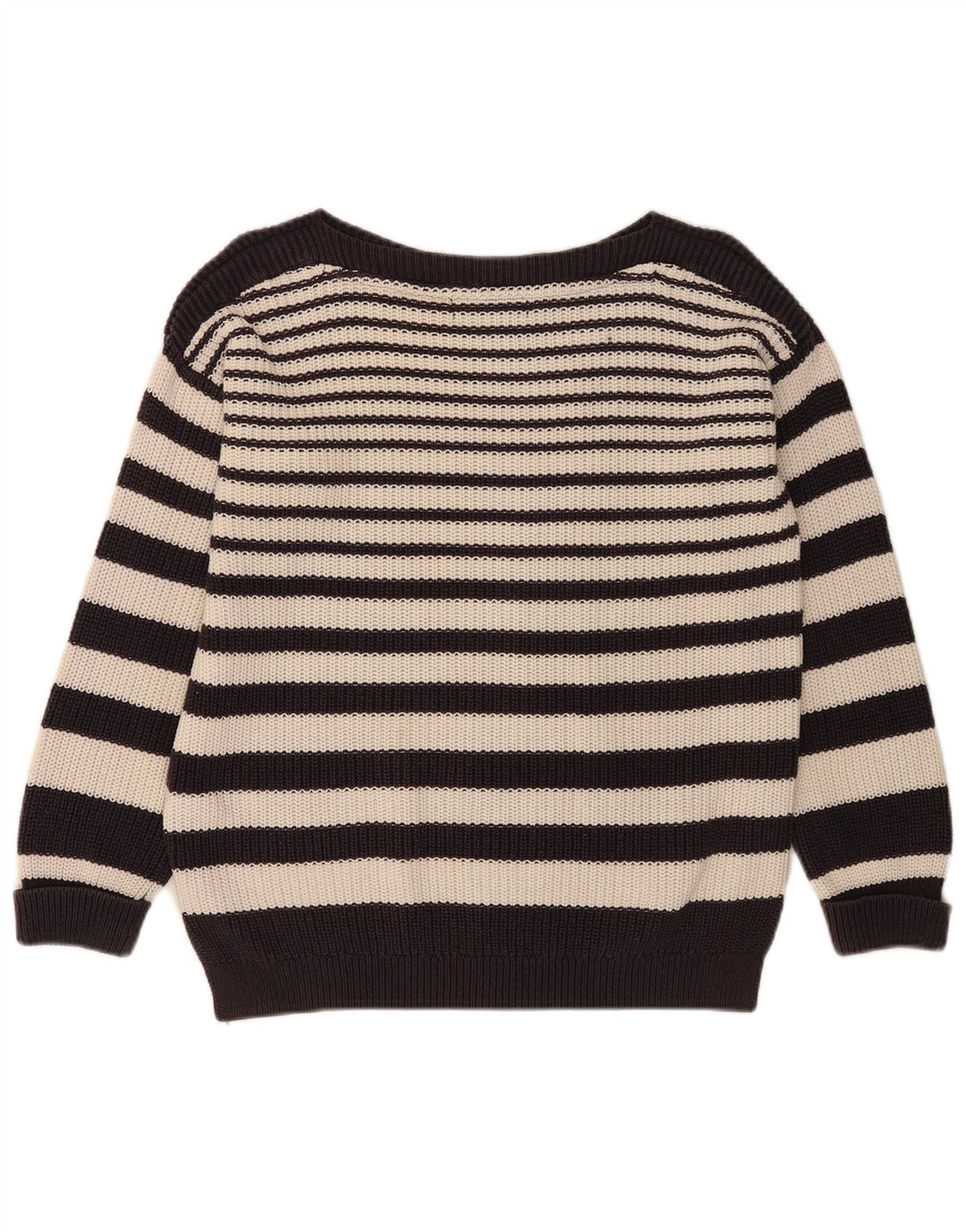 Suéter feminino Marks & Spencer com gola canoa Reino Unido 14 médio azul marinho