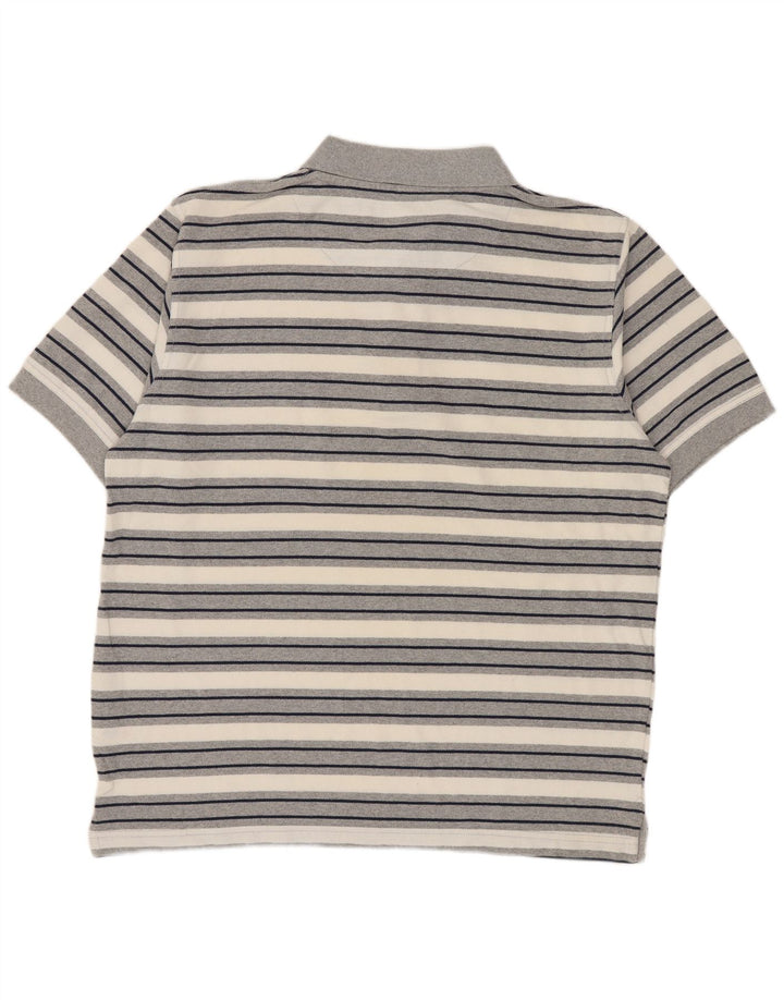 Camisa polo masculina Levi's 2XL algodão listrado cinza