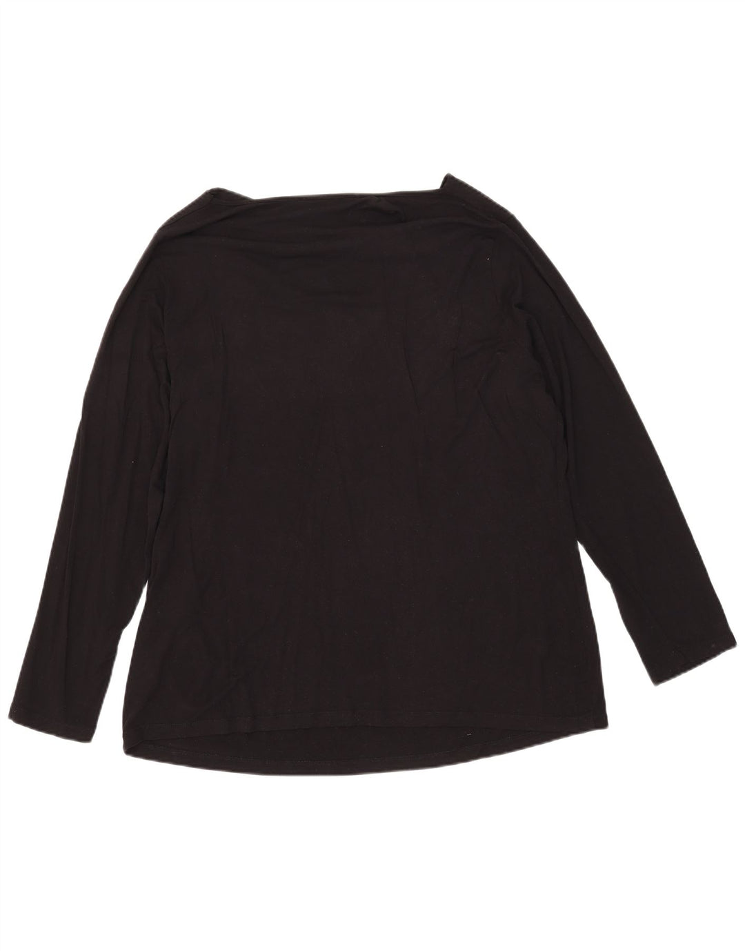 Top feminino Perte by Krizia com estampa abstrata manga comprida UK 18 XL preto