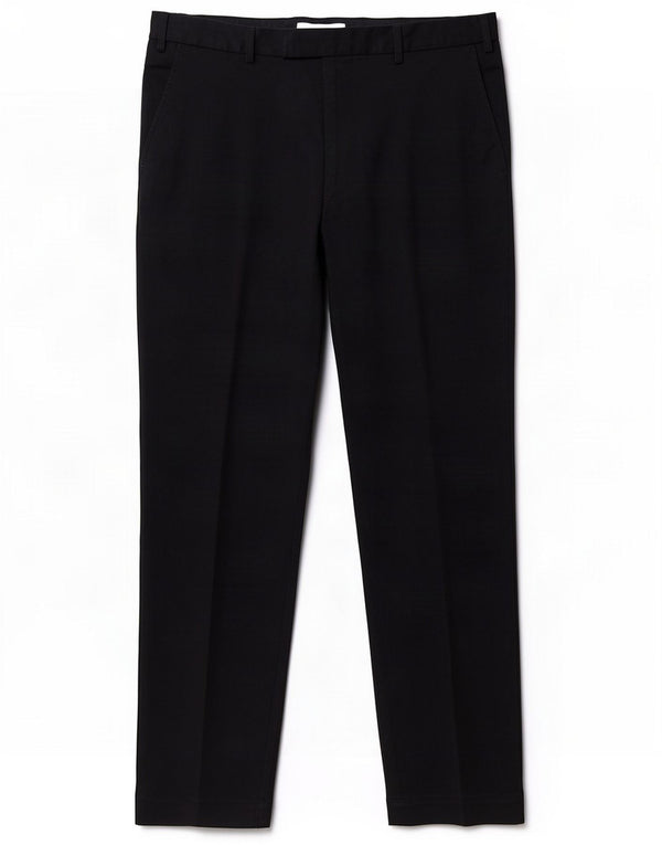 Calça masculina de ajuste regular Marks & Spencer W36 L33 poliéster preto