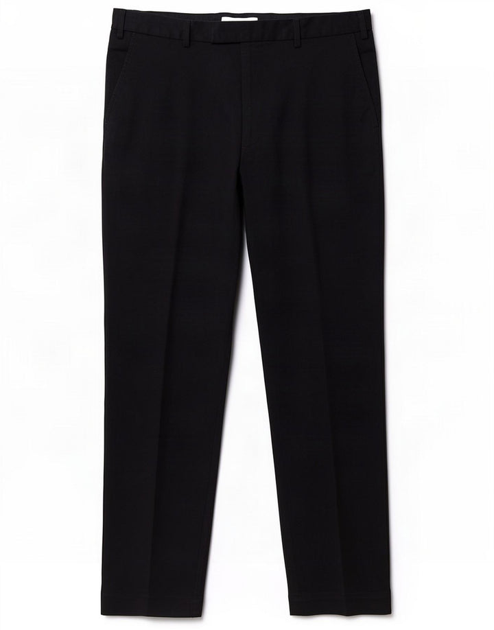 Calça masculina de ajuste regular Marks & Spencer W36 L33 poliéster preto