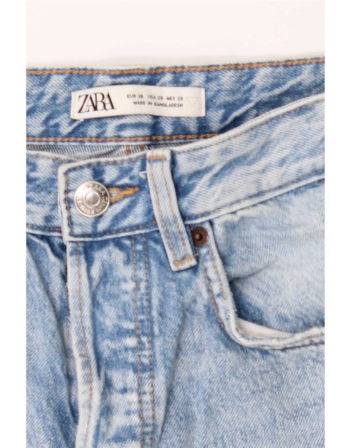 Calça jeans reta feminina Zara EU 36 XS W29 L26 azul