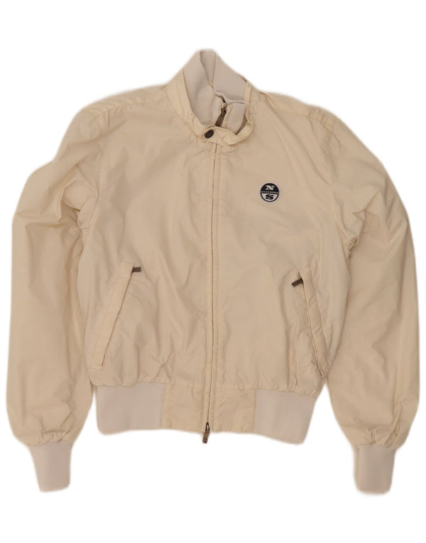 Jaqueta bomber feminina North Sails UK 10 pequena poliamida branca