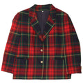 Jaqueta blazer feminina vintage com 2 botões IT 48 XL xadrez multicolorida