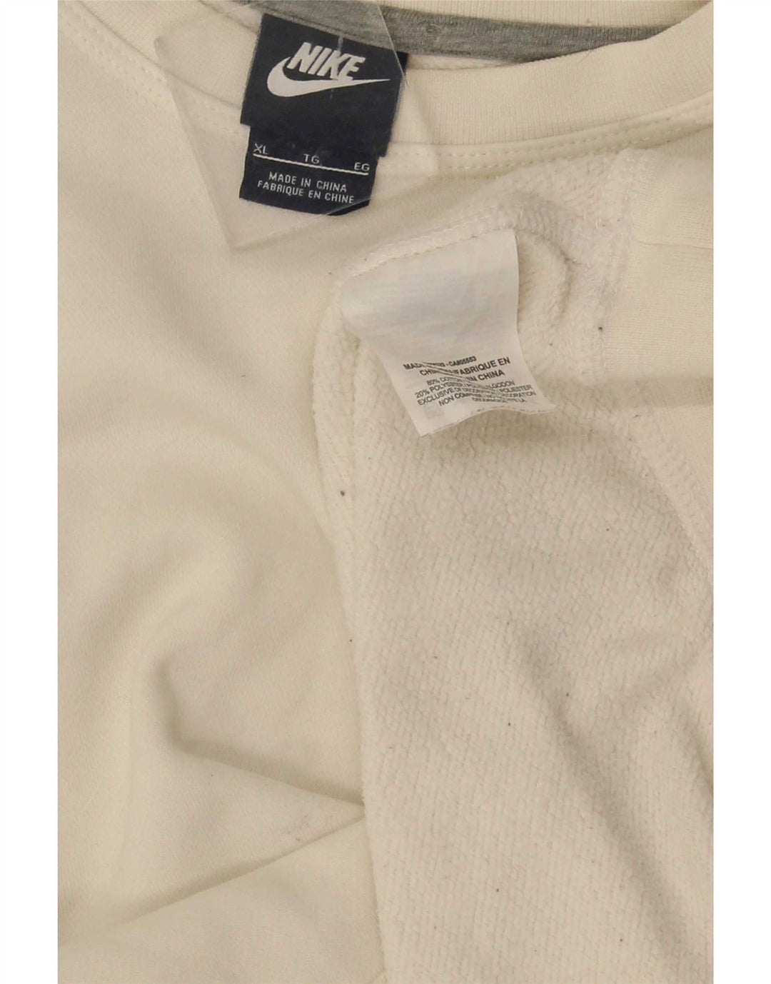 Nike Mens Moletom Jumper XL Off White Algodão