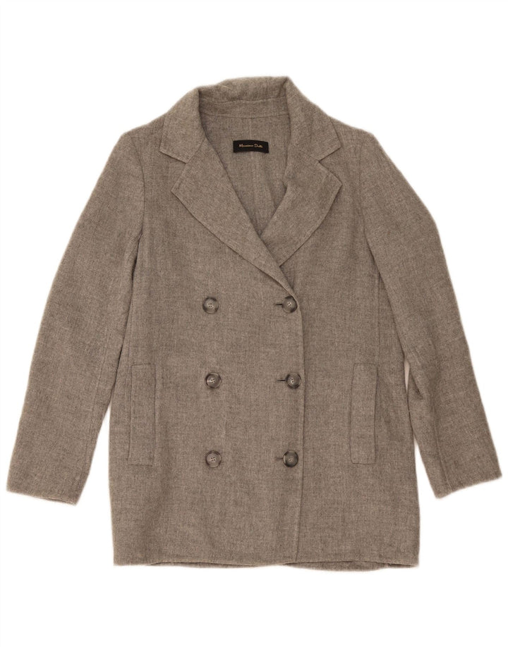 Jaqueta blazer feminina Massimo Dutti com peito duplo grande EU 36 XS cinza