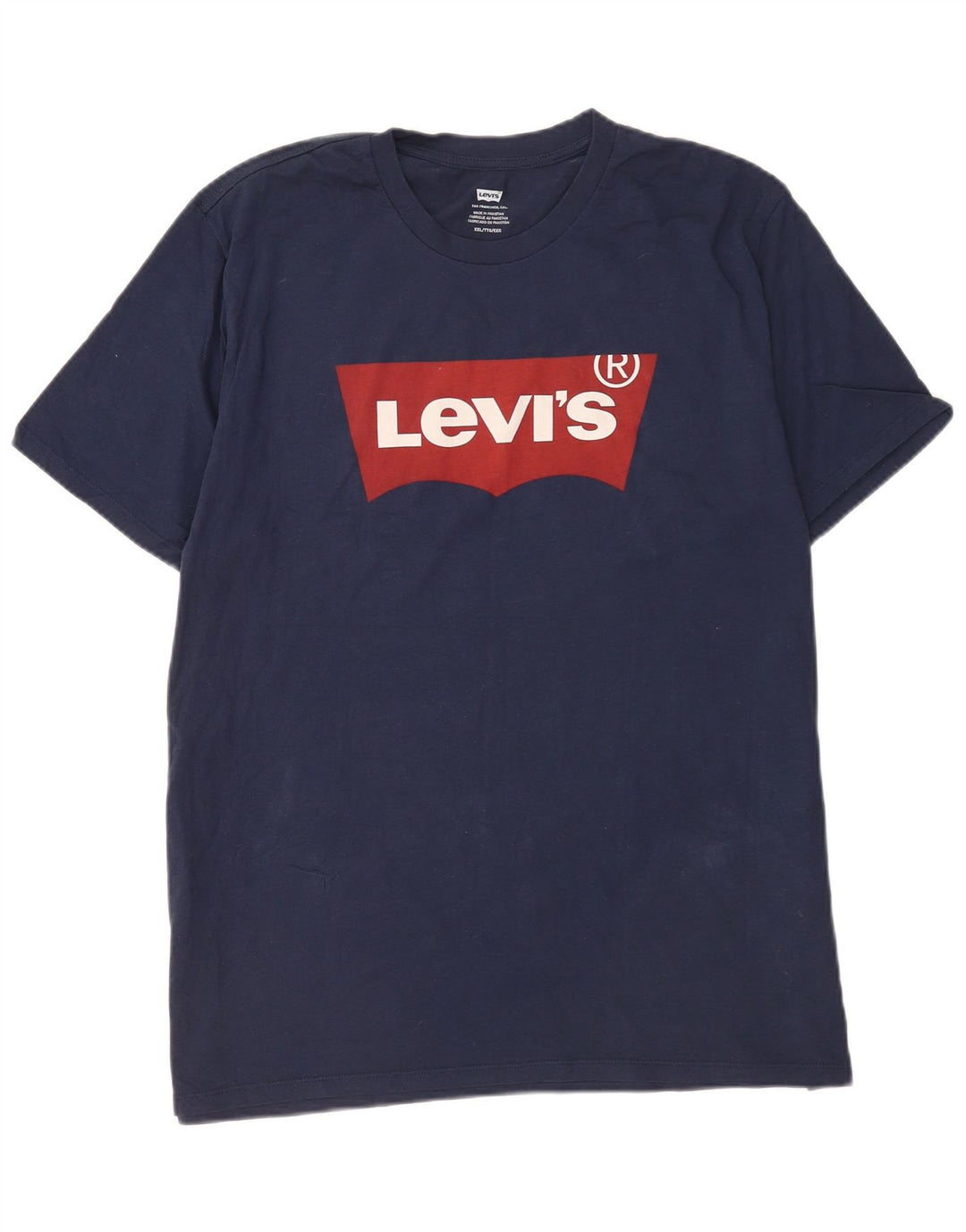 Camiseta gráfica masculina Levi's Top 2XL algodão azul marinho