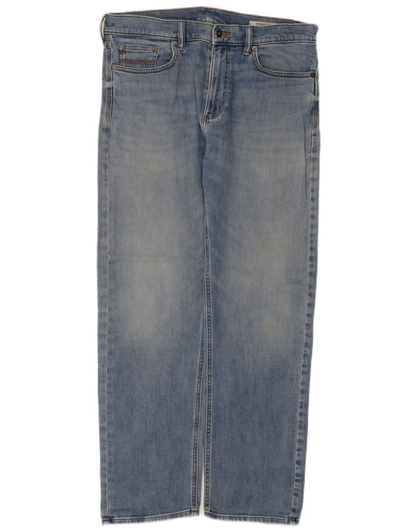 Jeans retos masculinos Marks & Spencer W34 L31 algodão azul