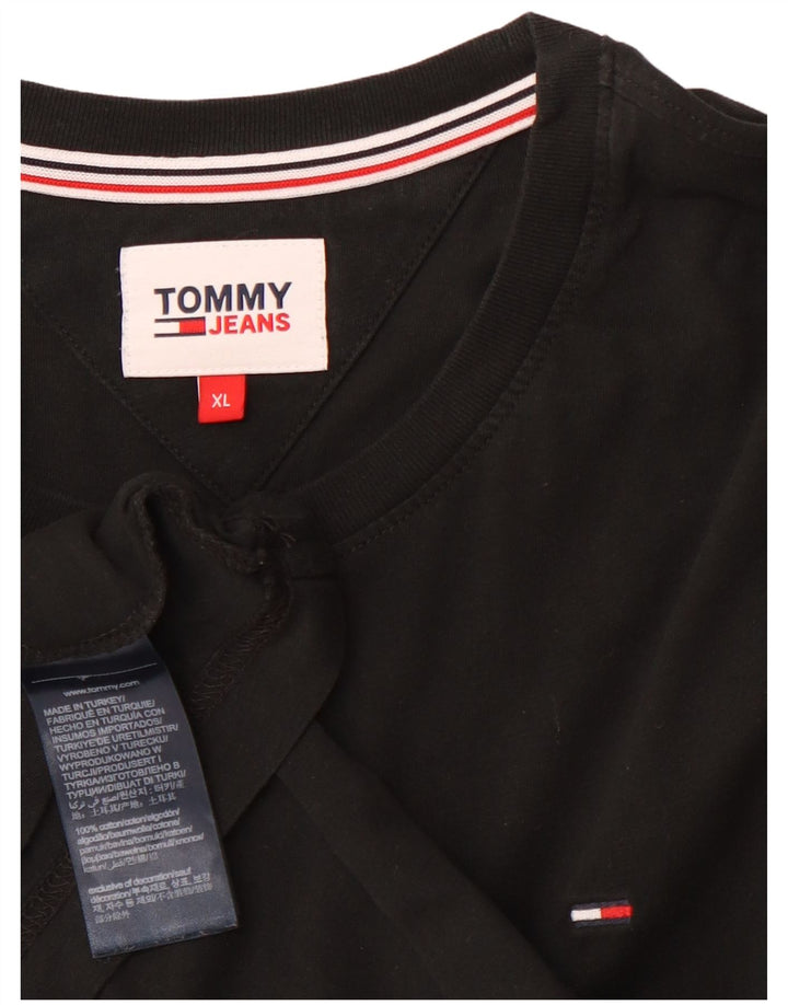 TOMMY HILFIGER Camiseta masculina Top XL algodão preto