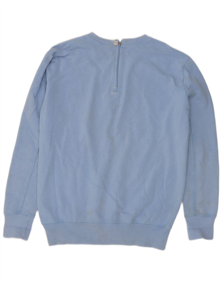 Ellesse moletom feminino grande com estampa gráfica UK 10 algodão azul pequeno