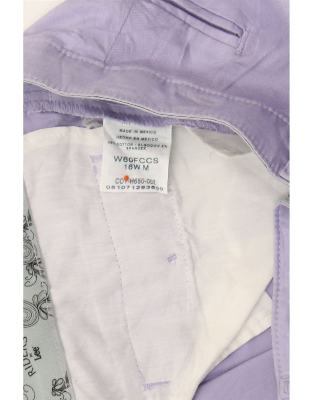 LEE Womens Capri Trousers US 18 2XL W38 L18 Purple Cotton Vintage Lee and Second-Hand Lee from Messina Hembry 